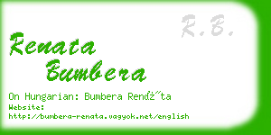 renata bumbera business card